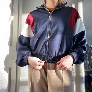 bershka blue bomber jacket